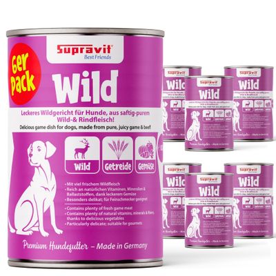 Supravit Hundenassfutter Strauß 6 x 820g