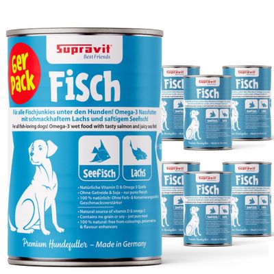 Supravit Hundenassfutter Strauß 6 x 820g