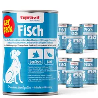 Supravit natürliches Hundenassfutter 6 x 820g Dosenfutter Hund