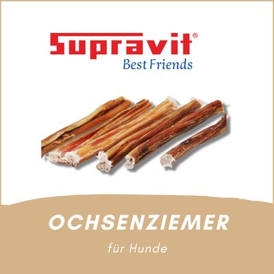 Supravit Ochsenziemer Leckerli natürlicher Hunde Kausnack getrocknet