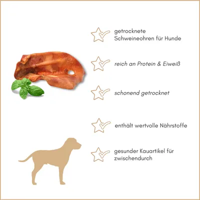 Supravit getrocknete Schweineohren 500g