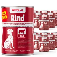 Supravit natürliches Hundenassfutter 12 x 410g Dosenfutter Hund