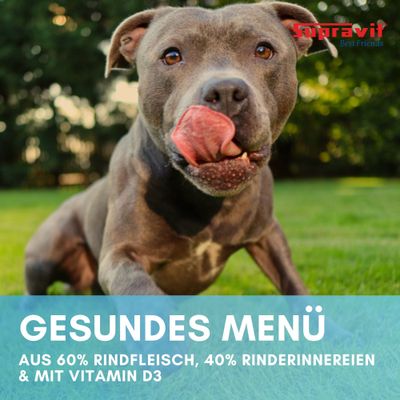 Supravit natürliches Hundenassfutter 12 x 410g Dosenfutter Hund