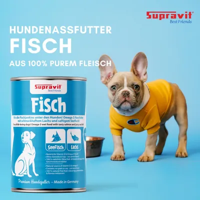 Supravit Hundenassfutter mit Fisch Supravit Hundenassfutter mit Fisch