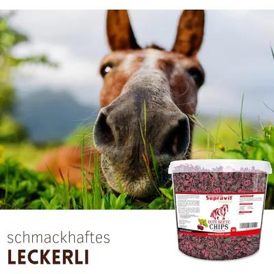 Supravit Rote Beete Chips - Pferdeleckerlis ohne Zucker Chips für Pferde