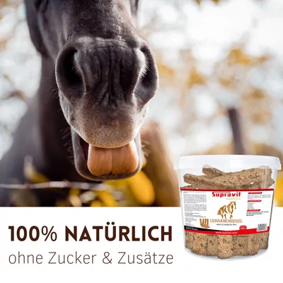 Supravit Leinsamen Pferde Leckerlies - Belohnungssnack Pferd ohne Zucker