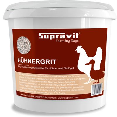 Supravit Kalkgrit für Geflügel - Futterkalk Ergänzungsfutter für Hühner