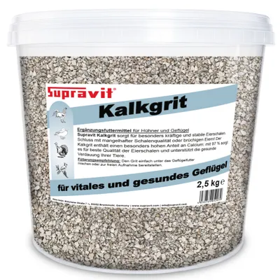 Supravit Kalkgrit für Geflügel - Futterkalk Ergänzungsfutter für Hühner