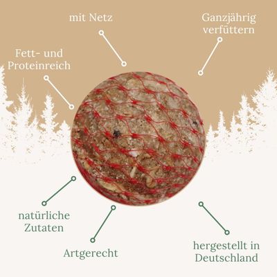 Orni 100 Stück Meisenknödel - Ganzjahresknödel verschiedene Sorten