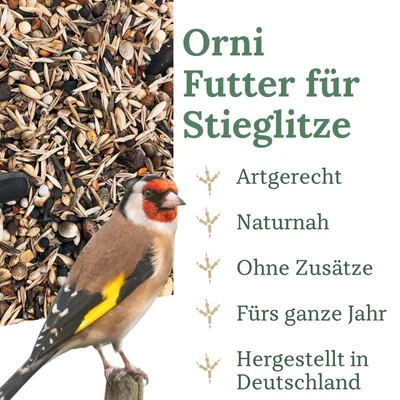 Orni Stieglitz Super - ganzjähriges Wildvogelfutter Stieglitzfutter