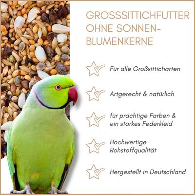 Supravit Großsittichfutter Spezial - leicht bekömmlich o. Sonnenblumenkerne
