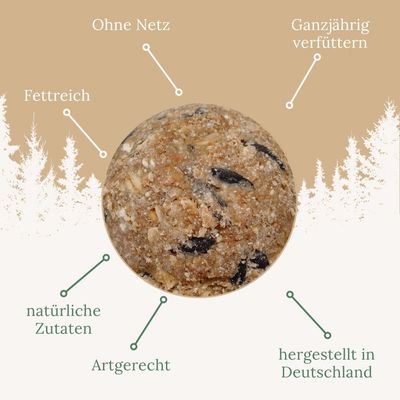 Orni 100 Stück Meisenknödel - Ganzjahresknödel verschiedene Sorten