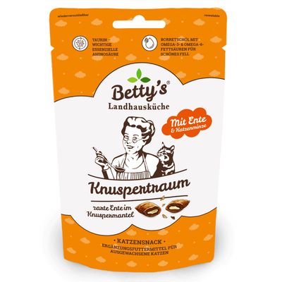 Betty's Landhausküche Katze Snack Knuspertraum Ente mit Katzenminze