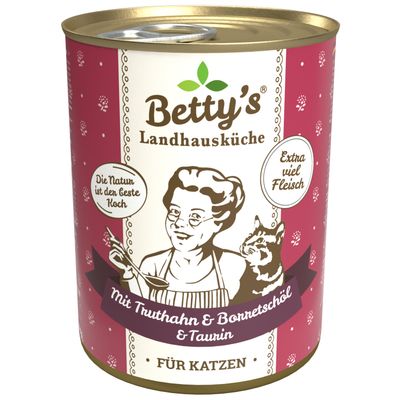 Betty's Landhausküche mit Truthahn & Borretschöl mit Truthahn 6 x 400g