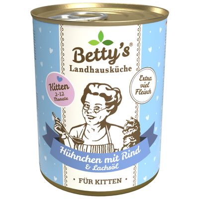 Betty's Landhausküche Kitten Huhn Rind Kitten Huhn & Rind 6 x 400g