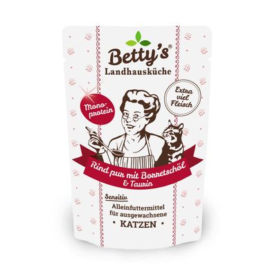 Betty's Landhausküche Frischebeutel Rind pur Rind pur 12 x 100g