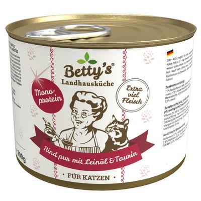 Betty's Landhausküche Rind pur mit Leinöl Rind pur 6 x 200g