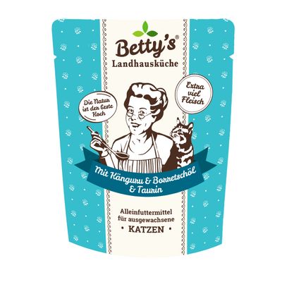 Betty's Landhausküche Frischebeutel mit Känguru mit Känguru & Kartoffel 6 x 250g