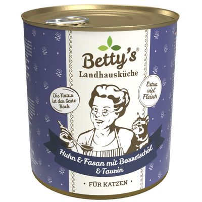 Betty's Landhausküche Huhn & Fasan mit Borretschöl Huhn & Fasan 6 x 800g