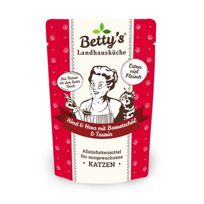 Betty's Landhausküche Frischebeutel Rind & Herz Rind & Herz 12 x 100g