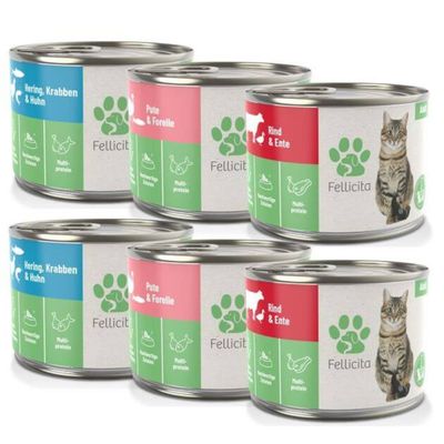 Fellicita Nassfutter Mixpaket Nr. 3 Multiprotein