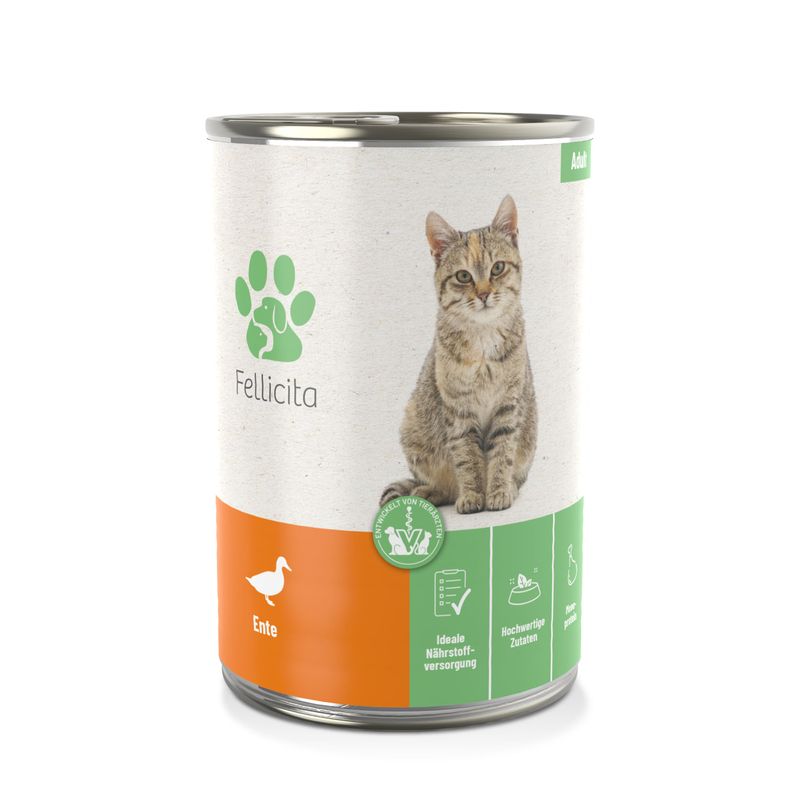 Fellicita Nassfutter Ente pur
