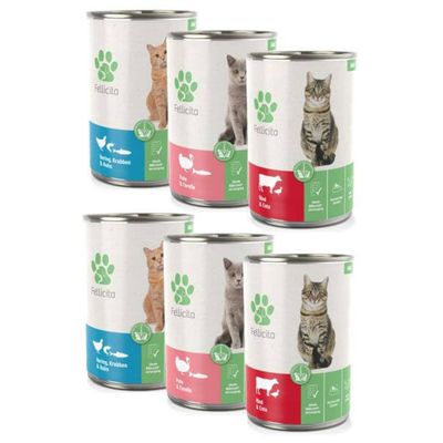 Fellicita Nassfutter Mixpaket Nr. 6 Multiprotein