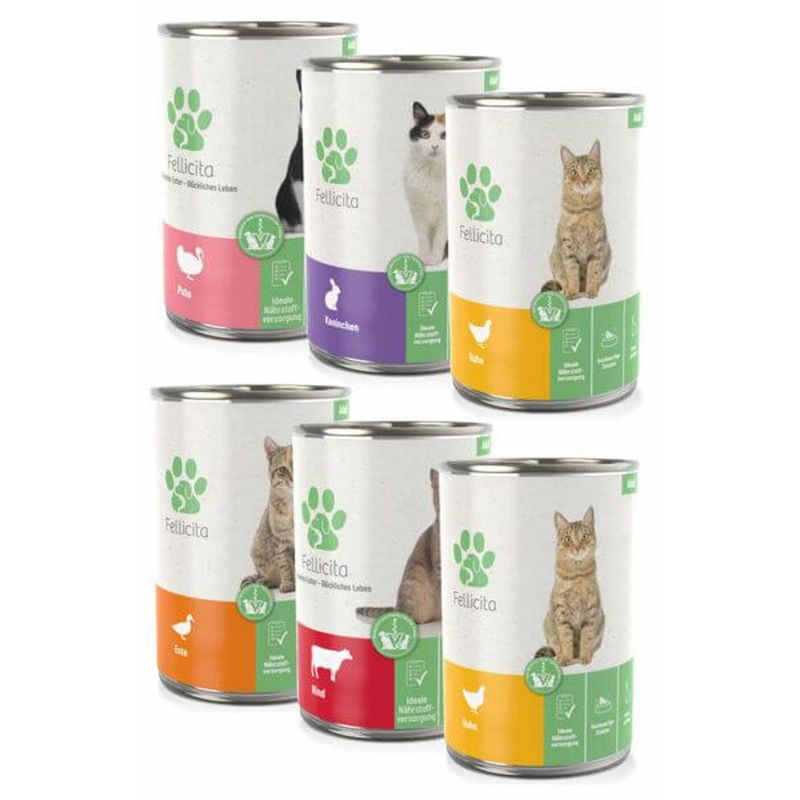 Fellicita Nassfutter Mixpaket Monoprotein-Vielfalt