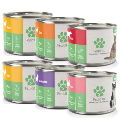 Fellicita Nassfutter Mixpaket Monoprotein-Vielfalt