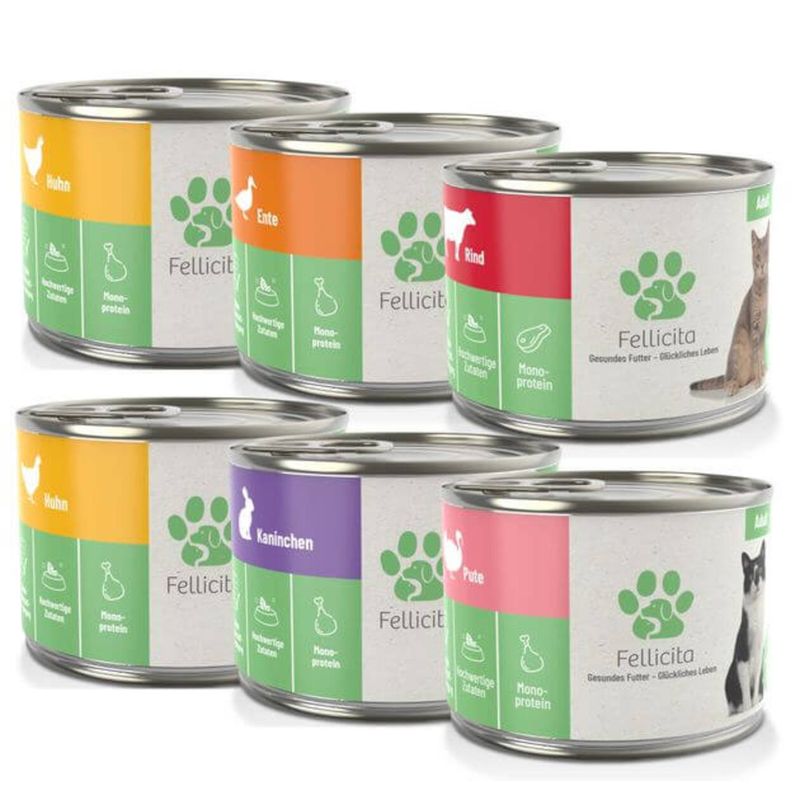 Fellicita Nassfutter Mixpaket Monoprotein-Vielfalt