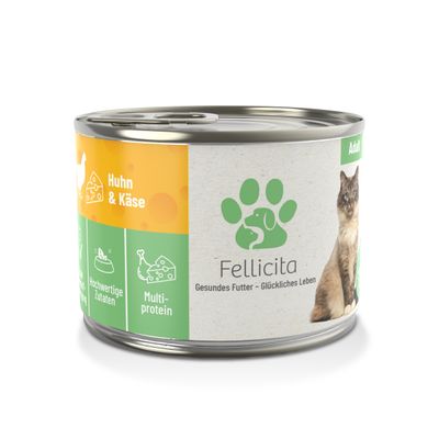 Fellicita Nassfutter Huhn & Käse