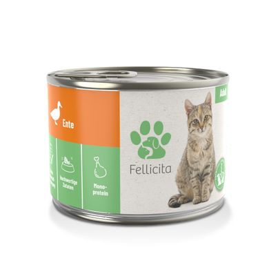Fellicita Nassfutter Ente pur