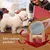HausPets Soporte elevado gris para comedero de mascotas – Soporte de bambú