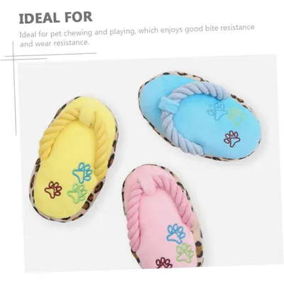 HausPets Jouet Chien Chat Peluche Chaussure Dentition Bleu
