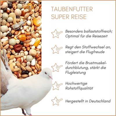 Taubenfutter 25 kg - Ganzjahresfutter für verschiedene Bedürfnisse