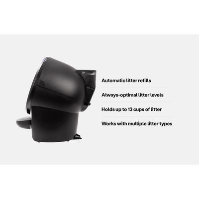 LitterHopper - Noir, Litter-Robot 4, Whisker