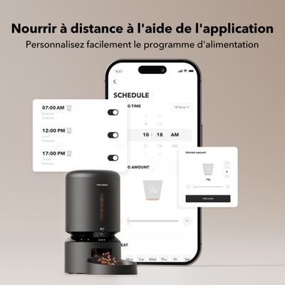 PETLIBRO Distributeur de croquettes automatique avec caméra Granary Noir