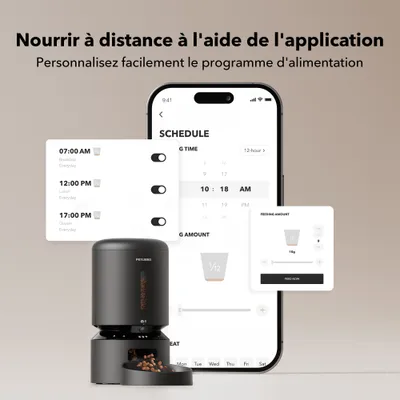PETLIBRO Distributeur de croquettes automatique avec caméra Granary Noir PETLIBRO Distributeur de croquettes automatique avec caméra Granary Noir