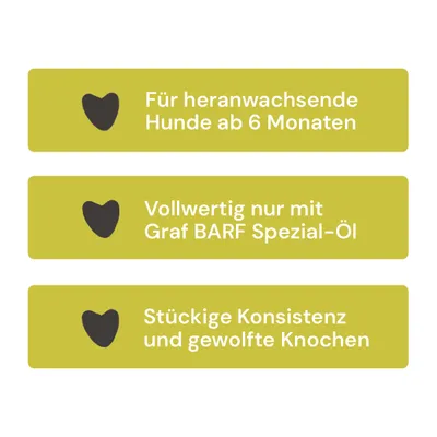 Graf Barf Juniormenü Plus Hähnchen Paket Graf Barf Juniormenü Plus Hähnchen Paket