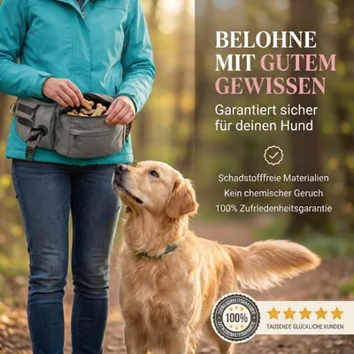 HUND IST KÖNIG Leckerlitasche für Hunde mit Kotbeutelspender & Leinenhalter HUND IST KÖNIG Leckerlitasche für Hunde mit Kotbeutelspender & Leinenhalter