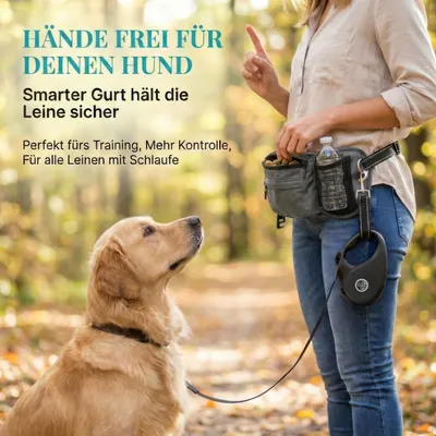 HUND IST KÖNIG Leckerlitasche für Hunde mit Kotbeutelspender & Leinenhalter HUND IST KÖNIG Leckerlitasche für Hunde mit Kotbeutelspender & Leinenhalter