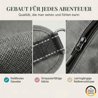 HUND IST KÖNIG Leckerlitasche für Hunde mit Kotbeutelspender & Leinenhalter
