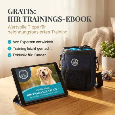 HUND IST KÖNIG Premium Leckerlibeutel für Hunde mit Kotbeutelspender