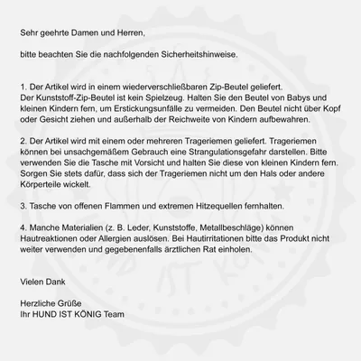 HUND IST KÖNIG Premium Leckerlibeutel für Hunde mit Kotbeutelspender