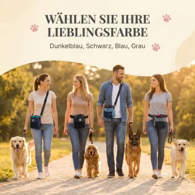 HUND IST KÖNIG Premium Leckerlibeutel für Hunde mit Kotbeutelspender