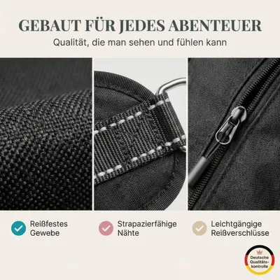 HUND IST KÖNIG Leckerlitasche für Hunde mit Kotbeutelspender & Leinenhalter