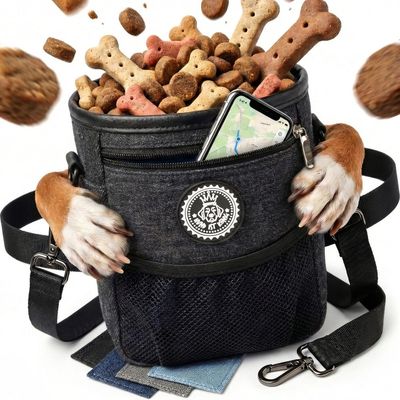 HUND IST KÖNIG Premium Leckerlibeutel für Hunde mit Kotbeutelspender