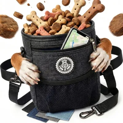 HUND IST KÖNIG Premium Leckerlibeutel für Hunde mit Kotbeutelspender