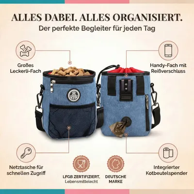 HUND IST KÖNIG Premium Leckerlibeutel für Hunde mit Kotbeutelspender HUND IST KÖNIG Premium Leckerlibeutel für Hunde mit Kotbeutelspender