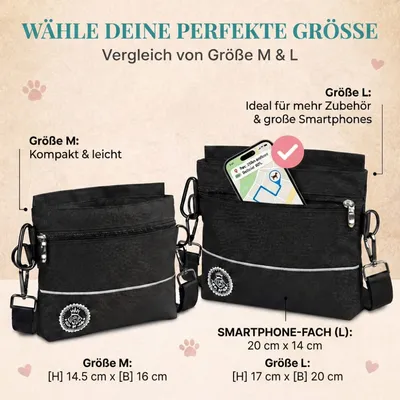 HUND IST KÖNIG Magnet Leckerlitasche mit Beutelspender inkl. 2 Gurte HUND IST KÖNIG Magnet Leckerlitasche mit Beutelspender inkl. 2 Gurte